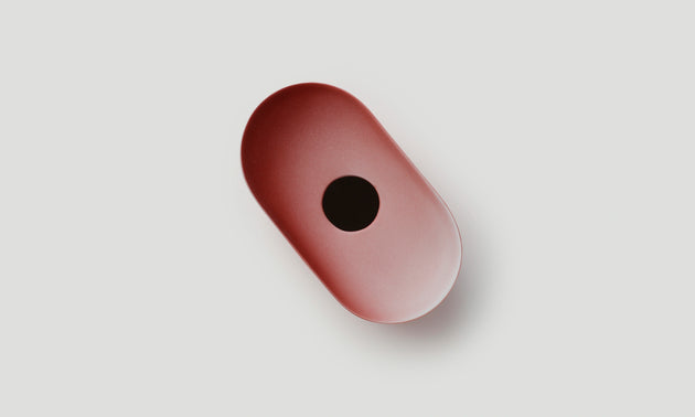 Flower Vase M / Dark Red/Red