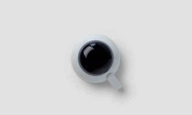 Tea cup / White/Dark Blue