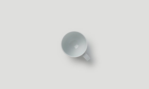 Espresso Cup with Handle / White/Dark Blue