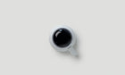 Coffee Cup with Handle / White/Dark Blue