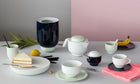 Flower Vase L / White/Dark Blue/Celadon/