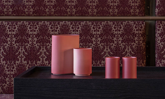 Flower Vase M / Dark Red/Red