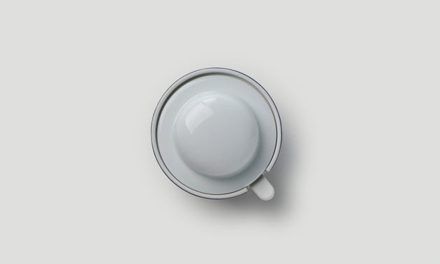 Sugar Pot / White/Blue Black