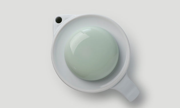 Tea Pot / Celadon/White